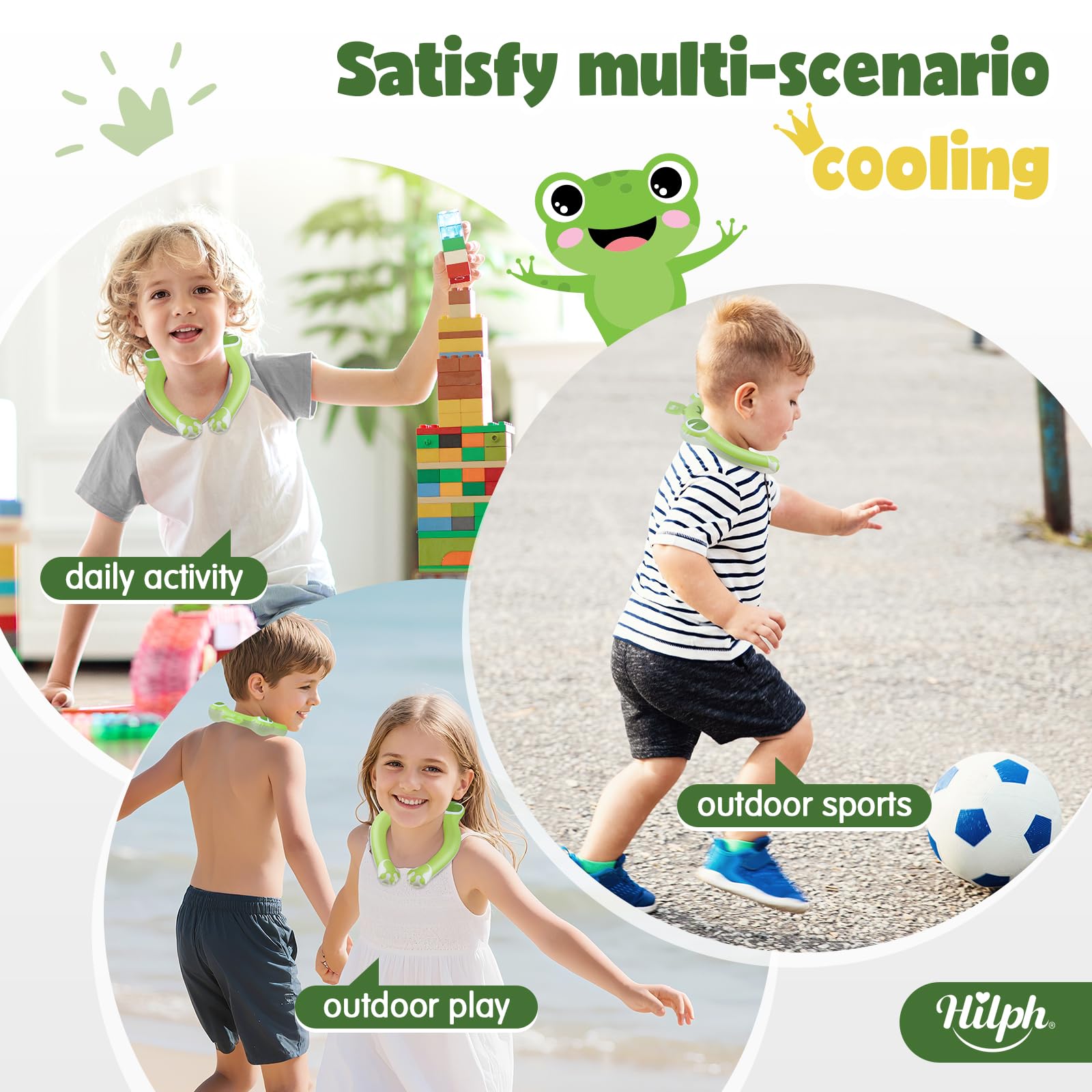 Hilph tubo enfriamiento cuello para niños, koala azul, mantiene sensación fresca durante juegos.