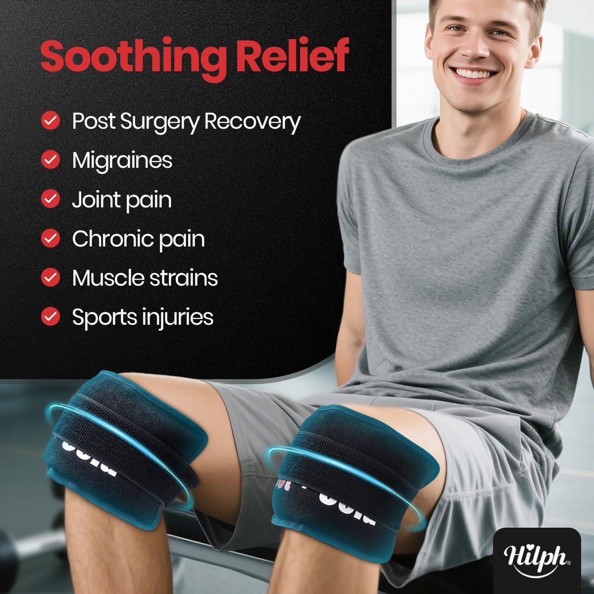 Hilph uso corporal total: solución versátil para espalda, rodillas y hombros.
