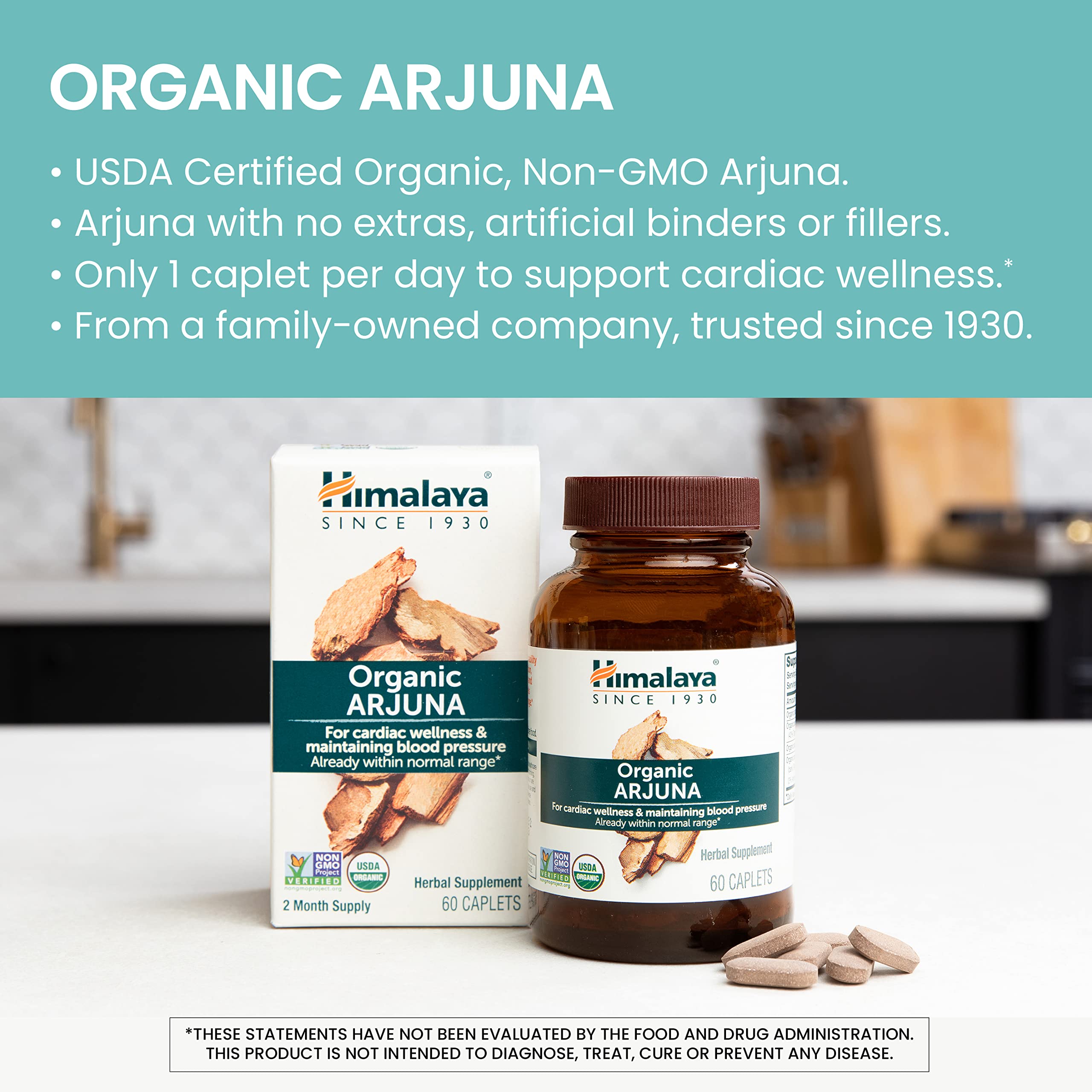 Botella de Himalaya Arjuna con cápsulas para uso diario