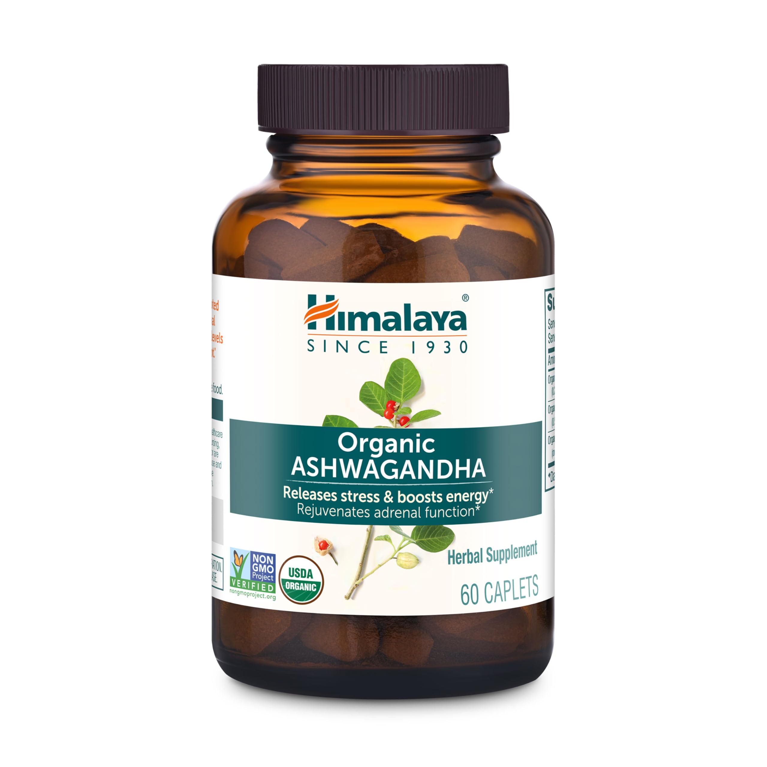 Himalaya Ashwagandha Orgánica: raíz en tabletas para apoyo al estrés diario