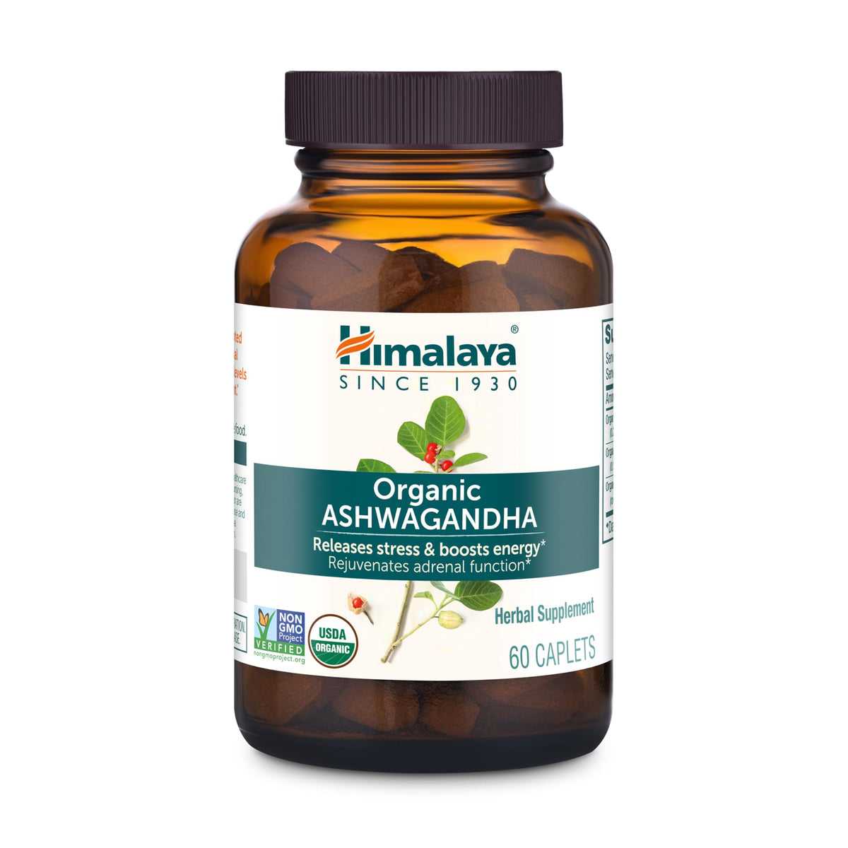 Himalaya Ashwagandha Orgánica: raíz en tabletas para apoyo al estrés diario