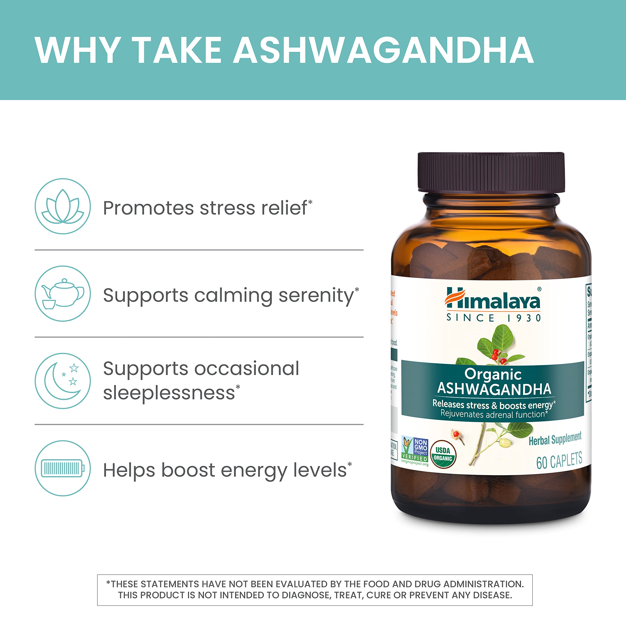 Himalaya Ashwagandha Orgánica: sello OGMs para una fórmula limpia