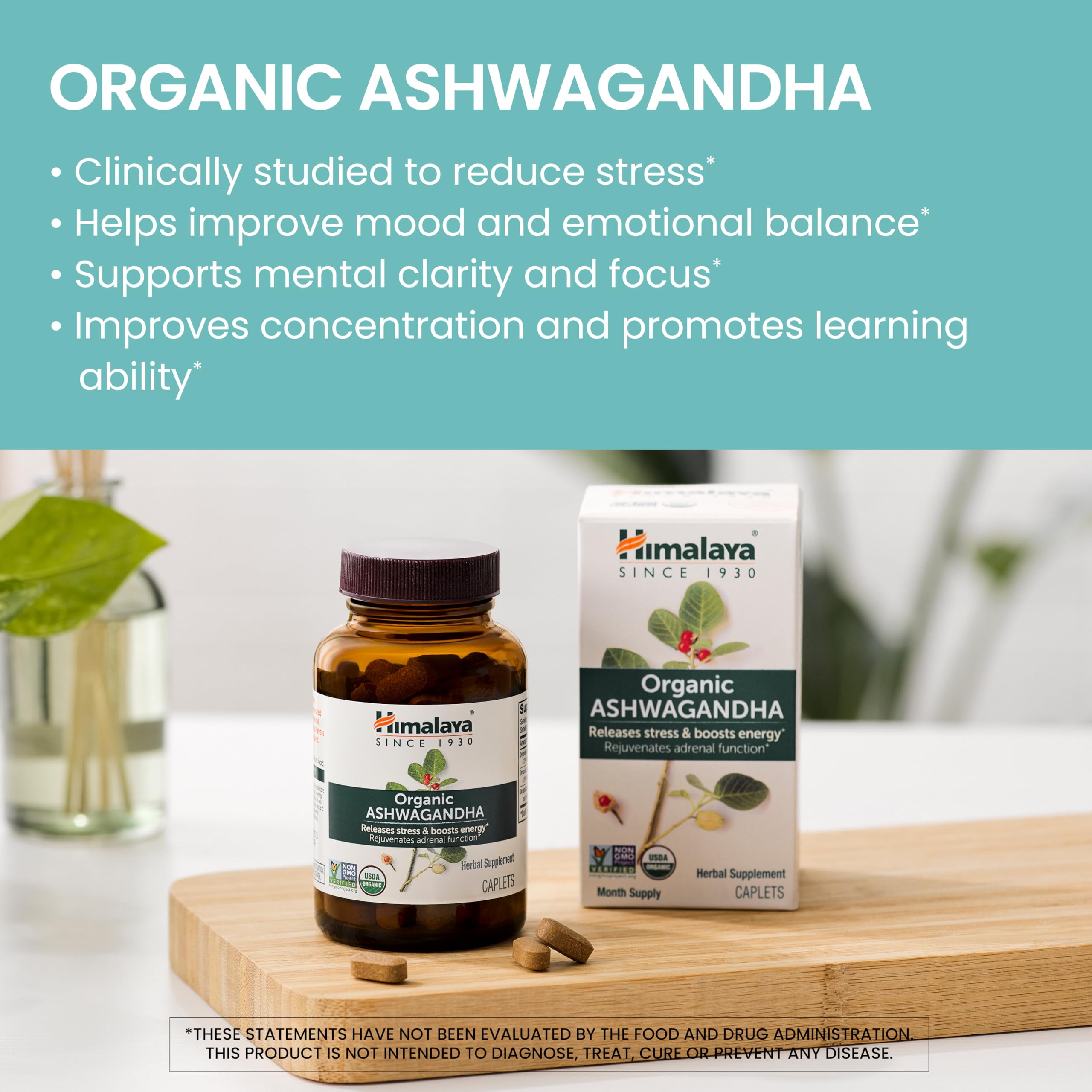 Himalaya Ashwagandha Orgánica: tabletas con ingredientes potentes para claridad mental