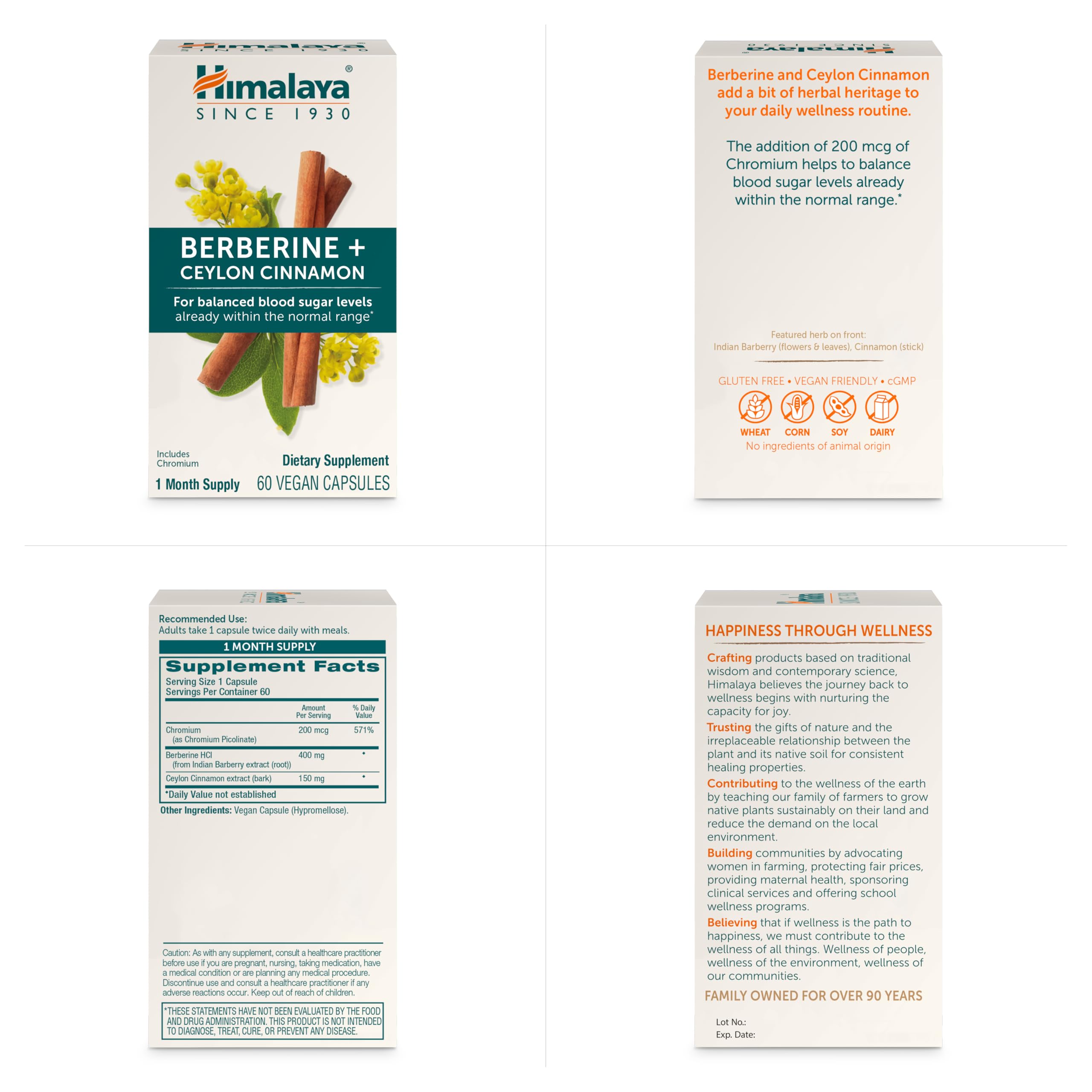 Confianza de una marca familiar Himalaya en cada envase de Berberina