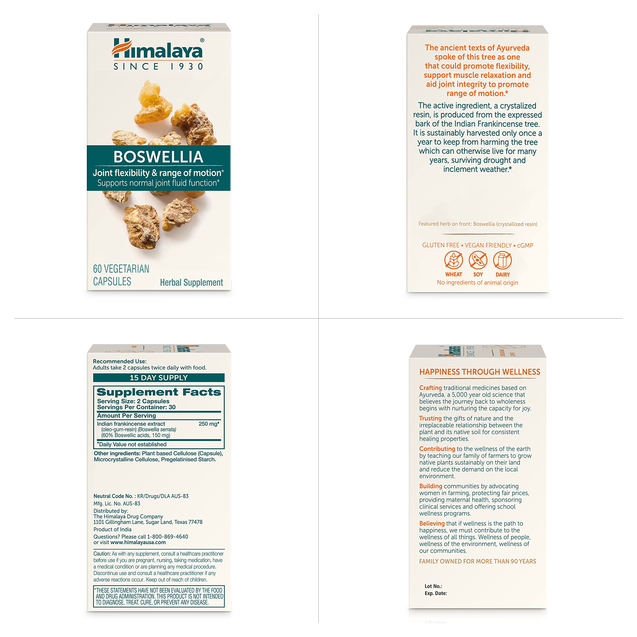 Himalaya Boswellia: etiqueta y cápsulas para uso diario consciente
