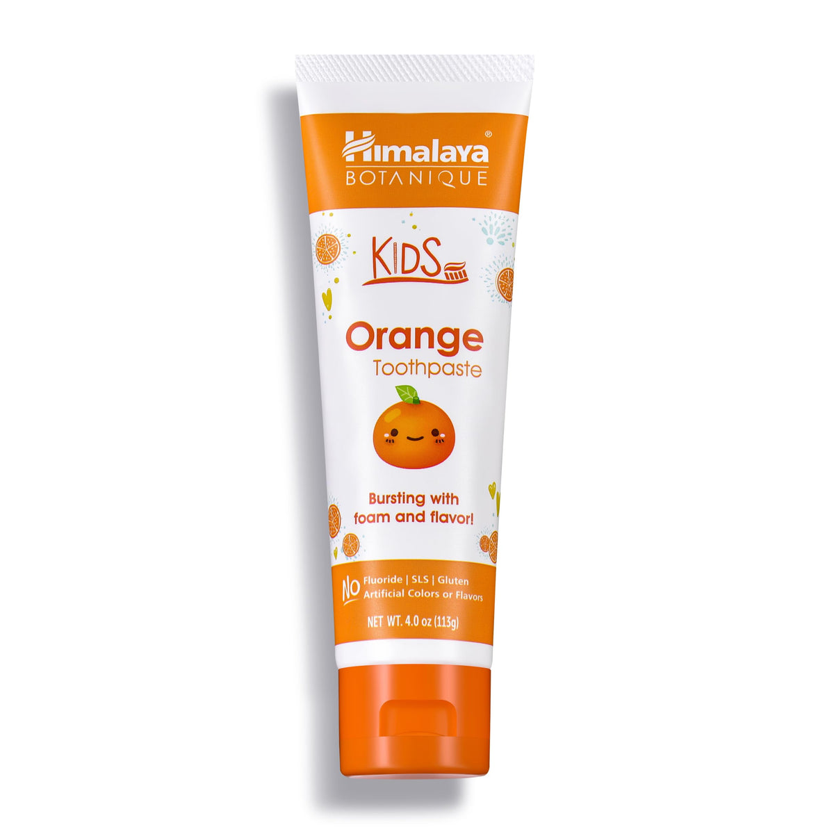 Himalaya Botanique crema dental niños sabor naranja, cepillado suave y agradable