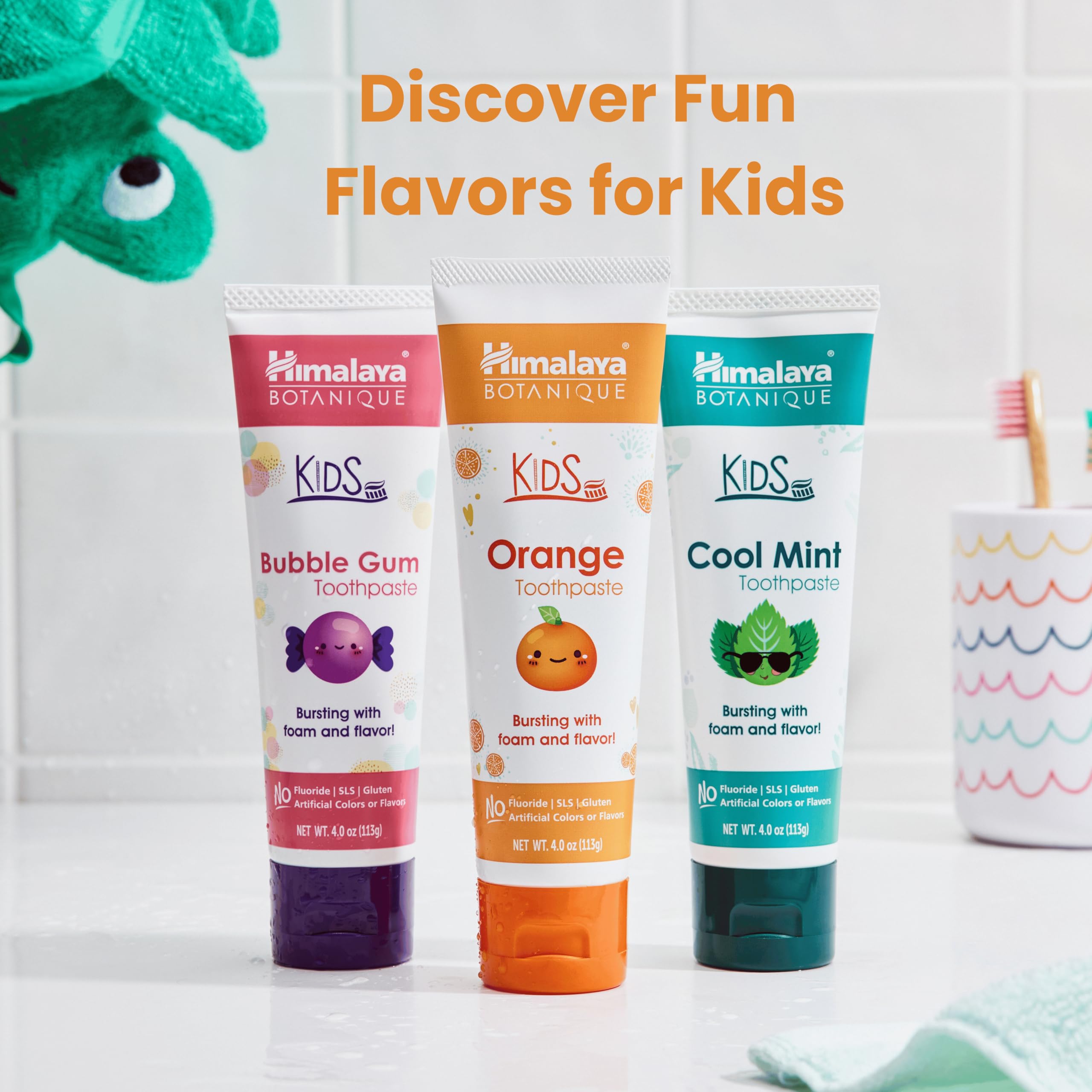 Himalaya Botanique crema dental niños sin colorantes artificiales y cuidado suave