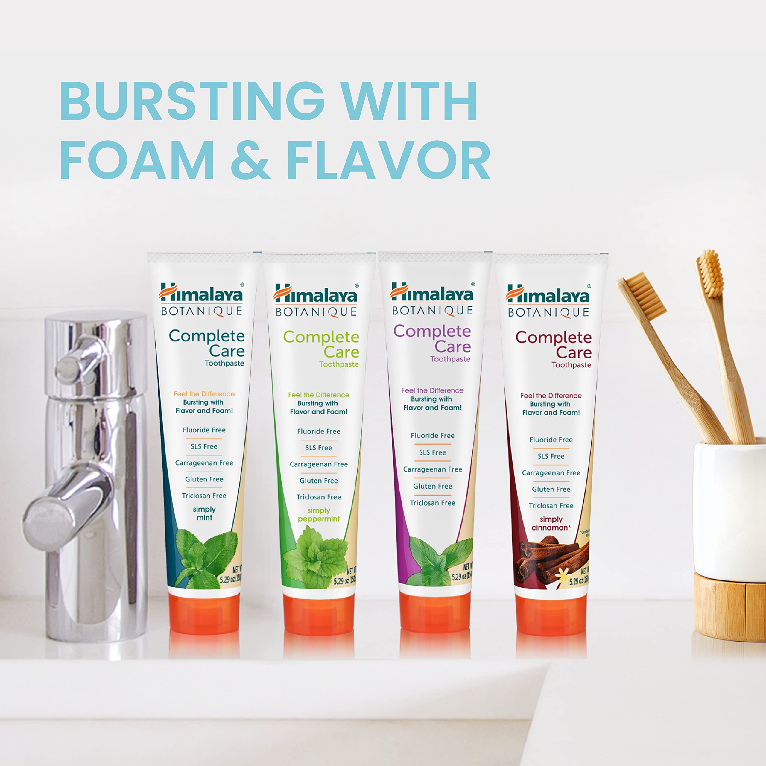 Himalaya Botanique: Espuma cremosa para cepillado diario.