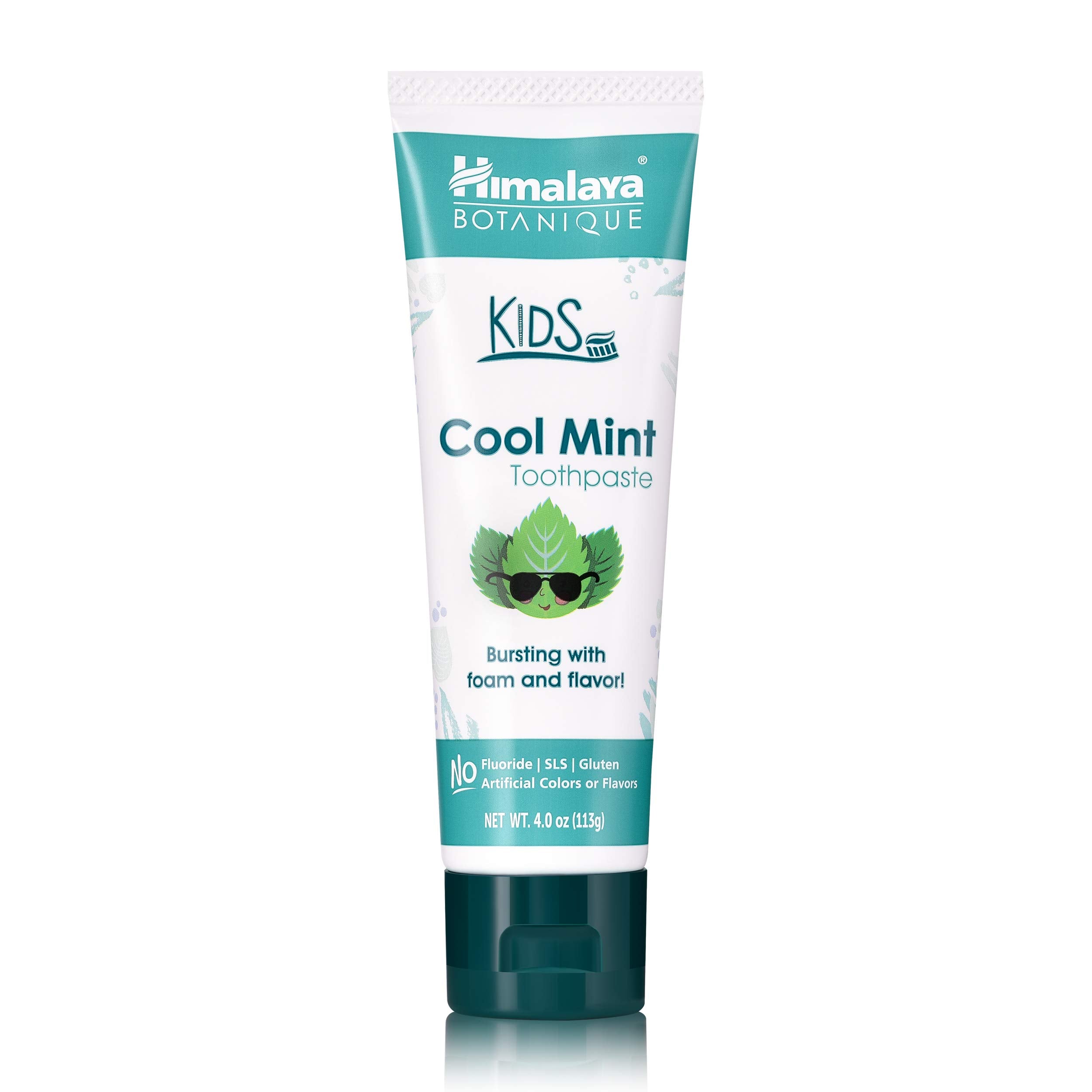 Himalaya Botanique pasta de dientes para niños, tubo cómodo para cepillado diario.