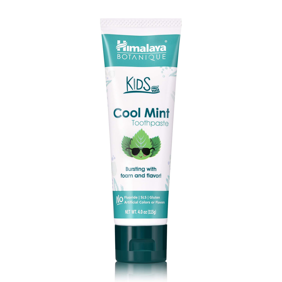 Himalaya Botanique pasta de dientes para niños, tubo cómodo para cepillado diario.