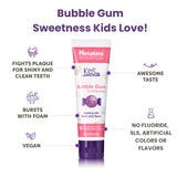 Pasta sabor chicle para niños, cepillado agradable con Himalaya Botanique.