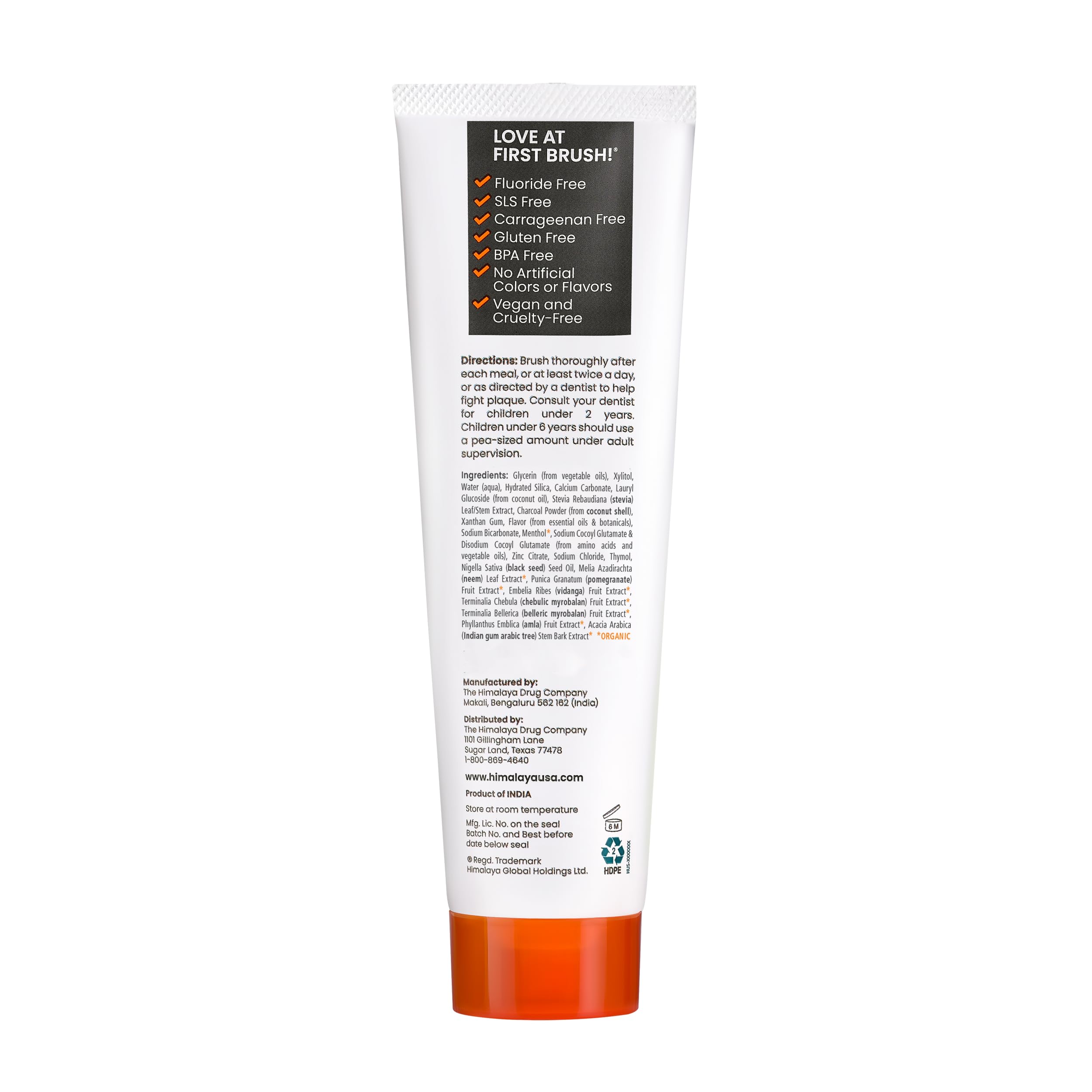 Pasta dental Himalaya Botanique con aceite de semilla negra para limpieza diaria