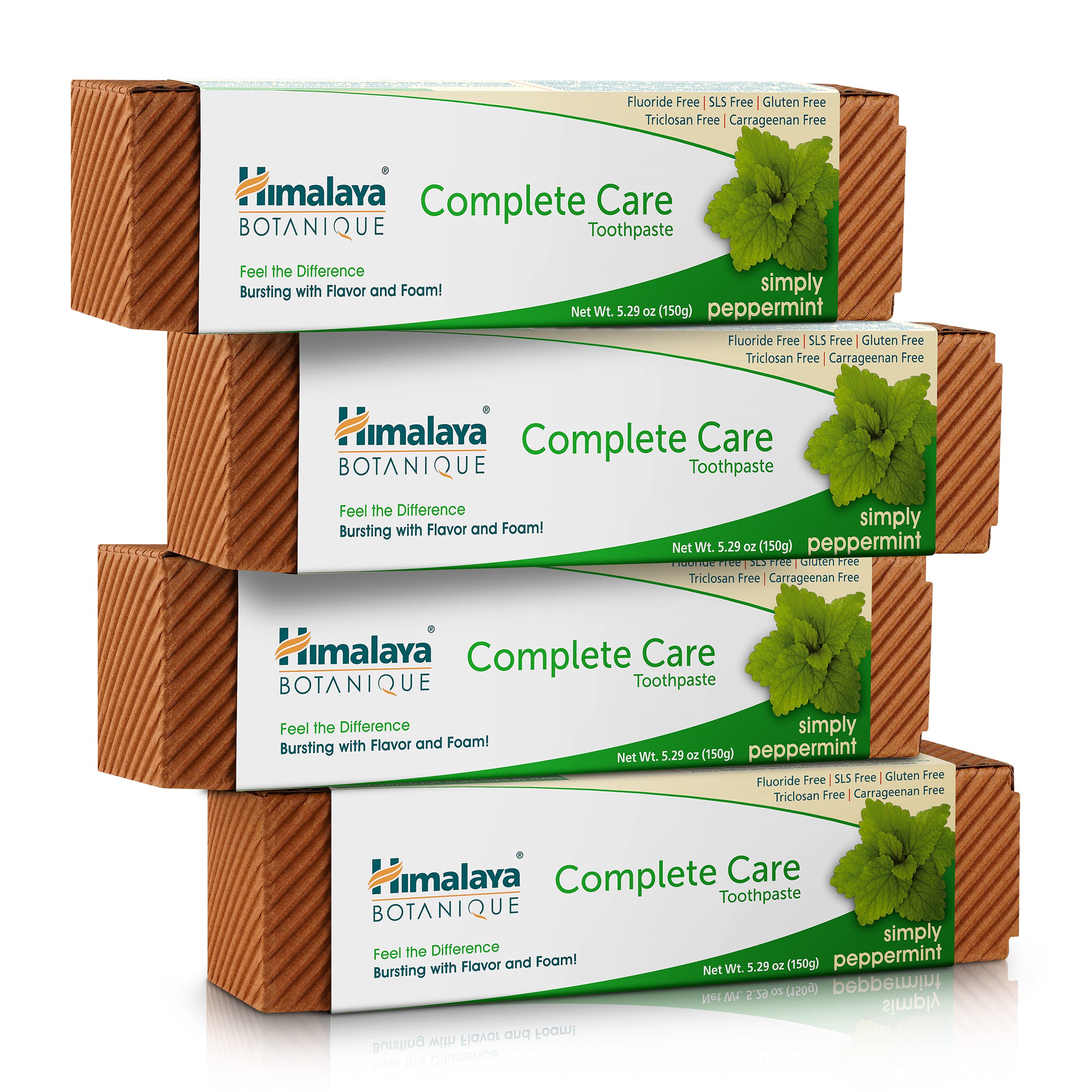 Pasta dental Himalaya Botanique herbal para limpieza suave y aliento fresco.