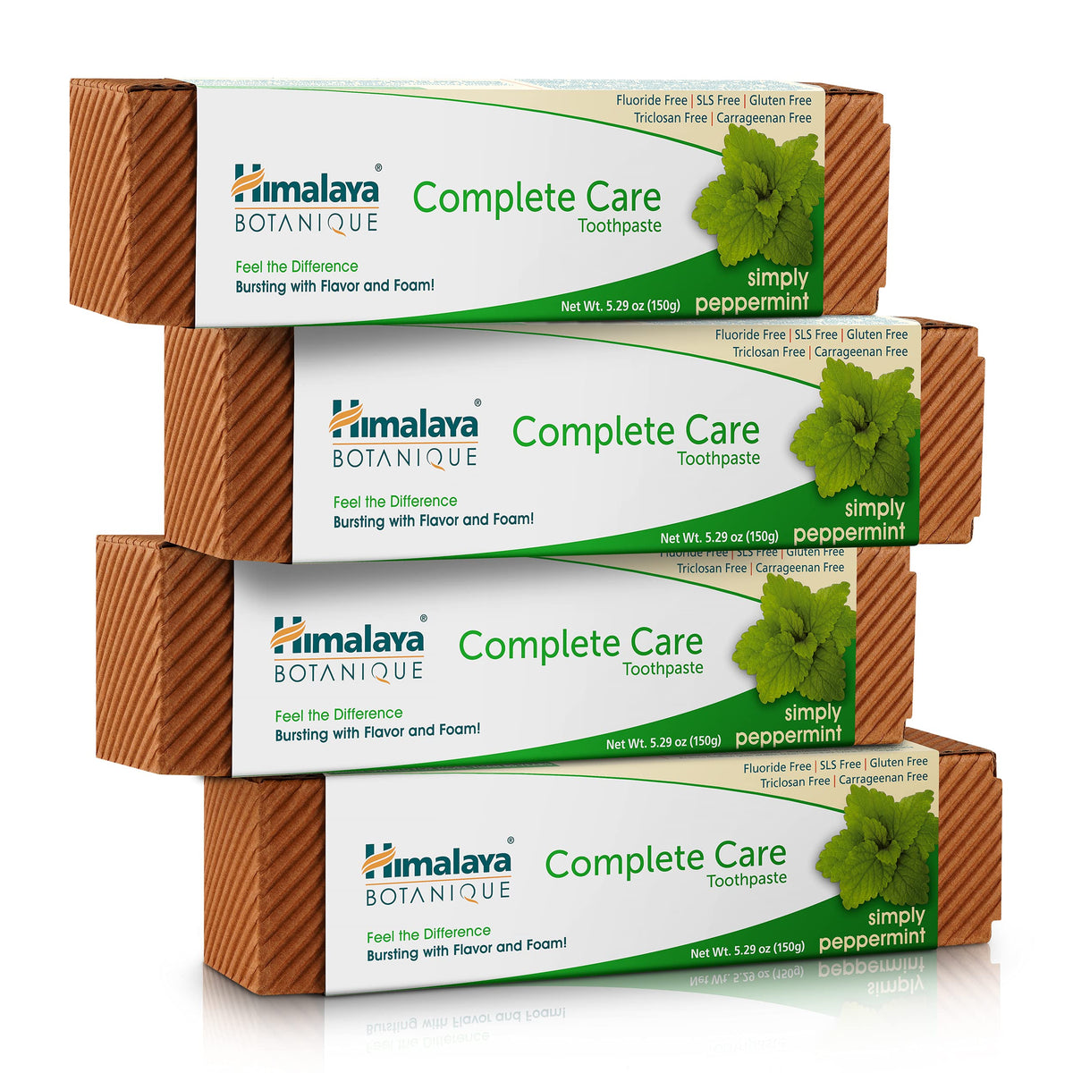 Pasta dental Himalaya Botanique herbal para limpieza suave y aliento fresco.