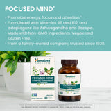 Himalaya Focused Mind: cápsulas veganas para energía y atención sostenidas.