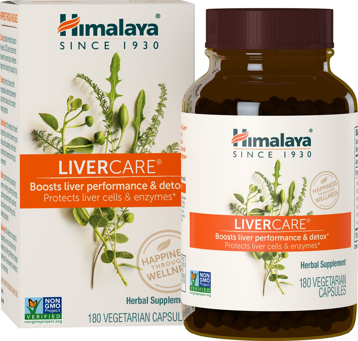 Himalaya LiverCare: botella de cápsulas para uso diario y apoyo al hígado