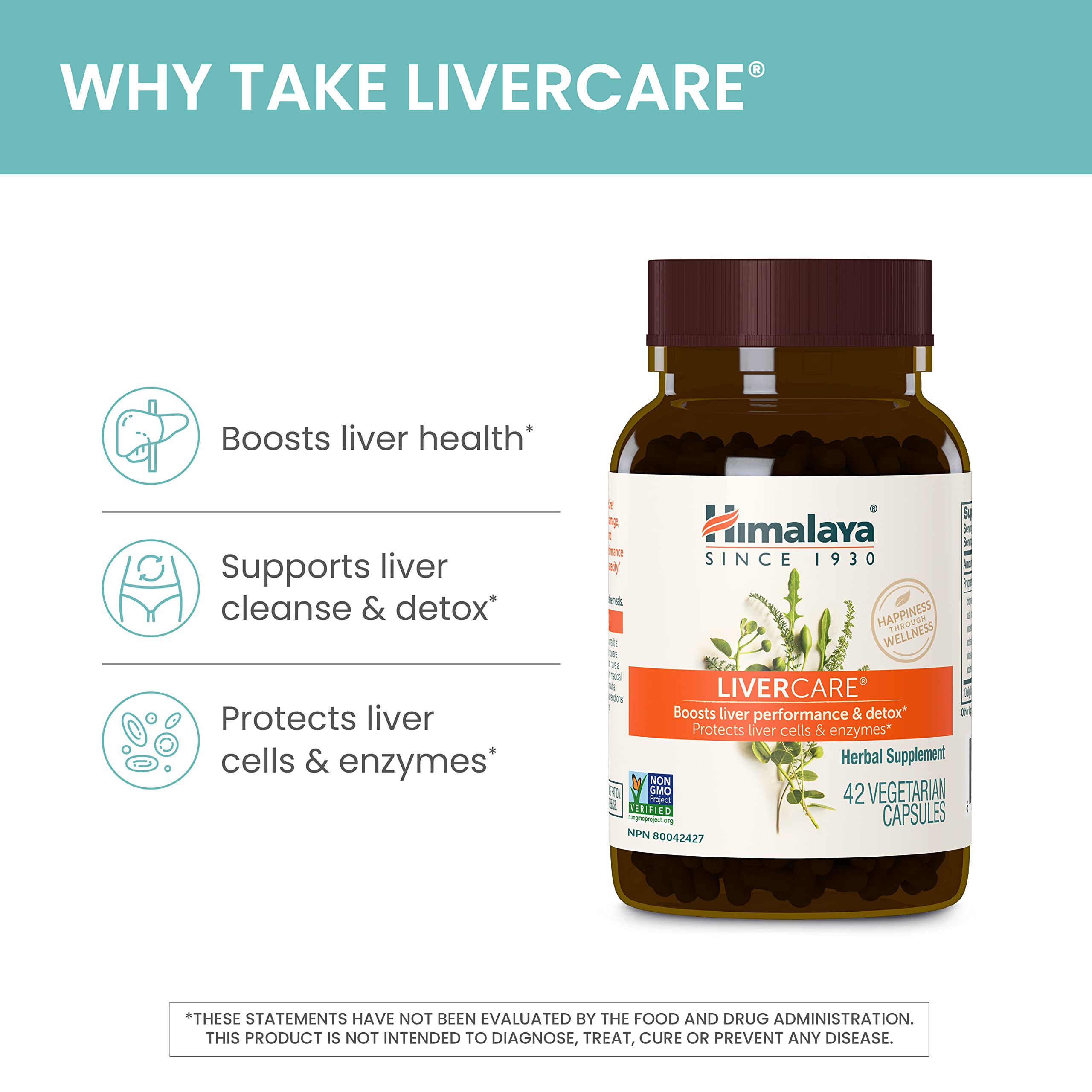 Cápsulas LiverCare de Himalaya, detalle de tamaño para facilitar la deglución.