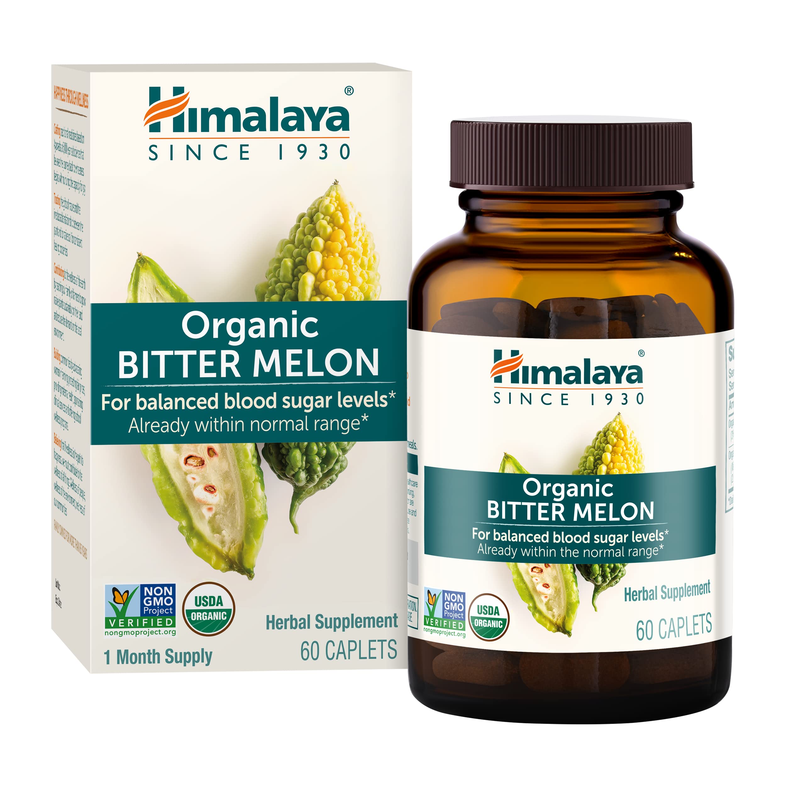 Himalaya Melón Amargo, botella de caplets para uso diario y apoyo potencial a la glucosa