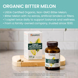 Himalaya Melón Amargo: caplets apilados, presentación limpia sin gluten ni OGM