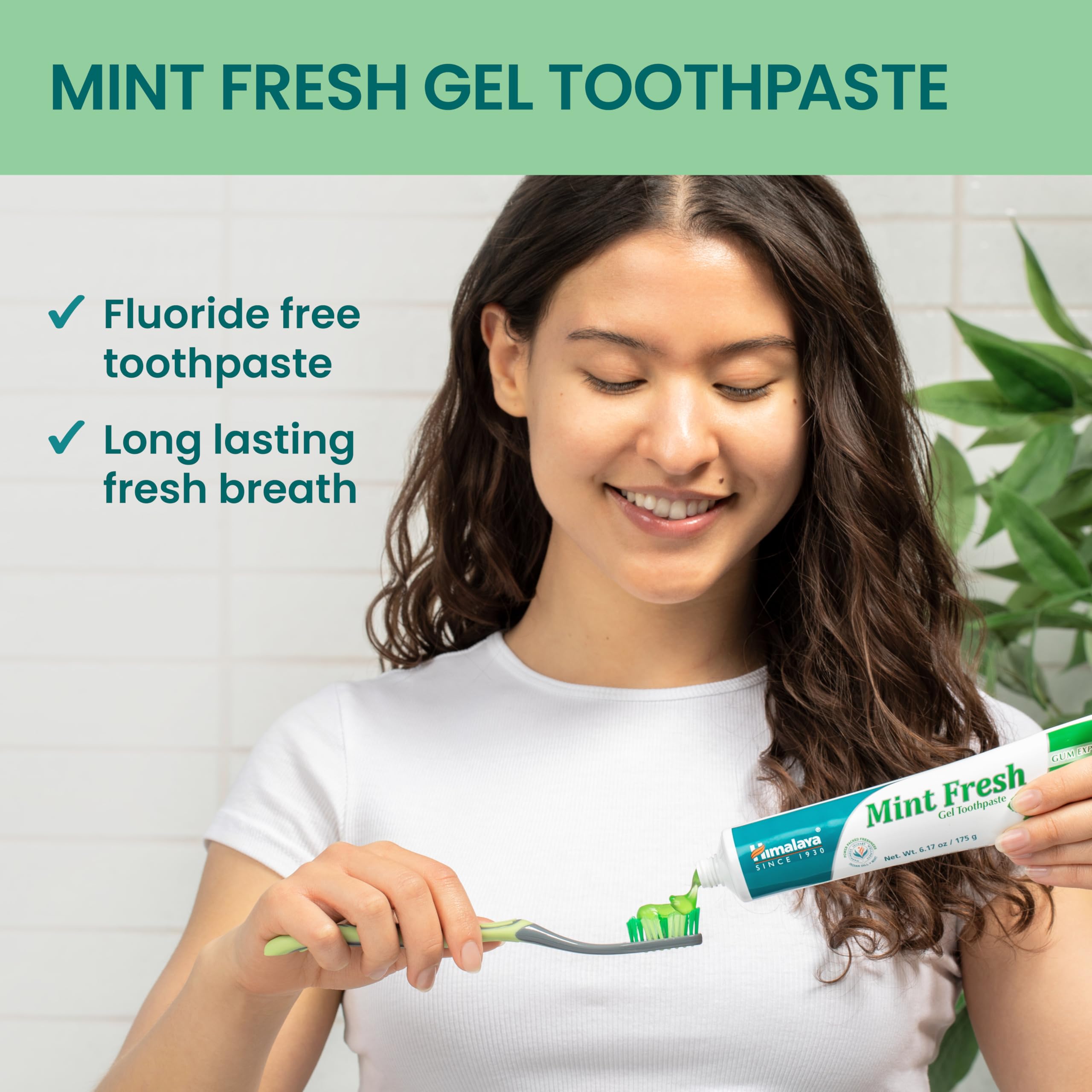 Espuma abundante y sabor mentolado de Himalaya Mint Fresh Gel