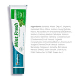 Himalaya Mint Fresh Gel mostrando reducción de placa y sonrisa más brillante