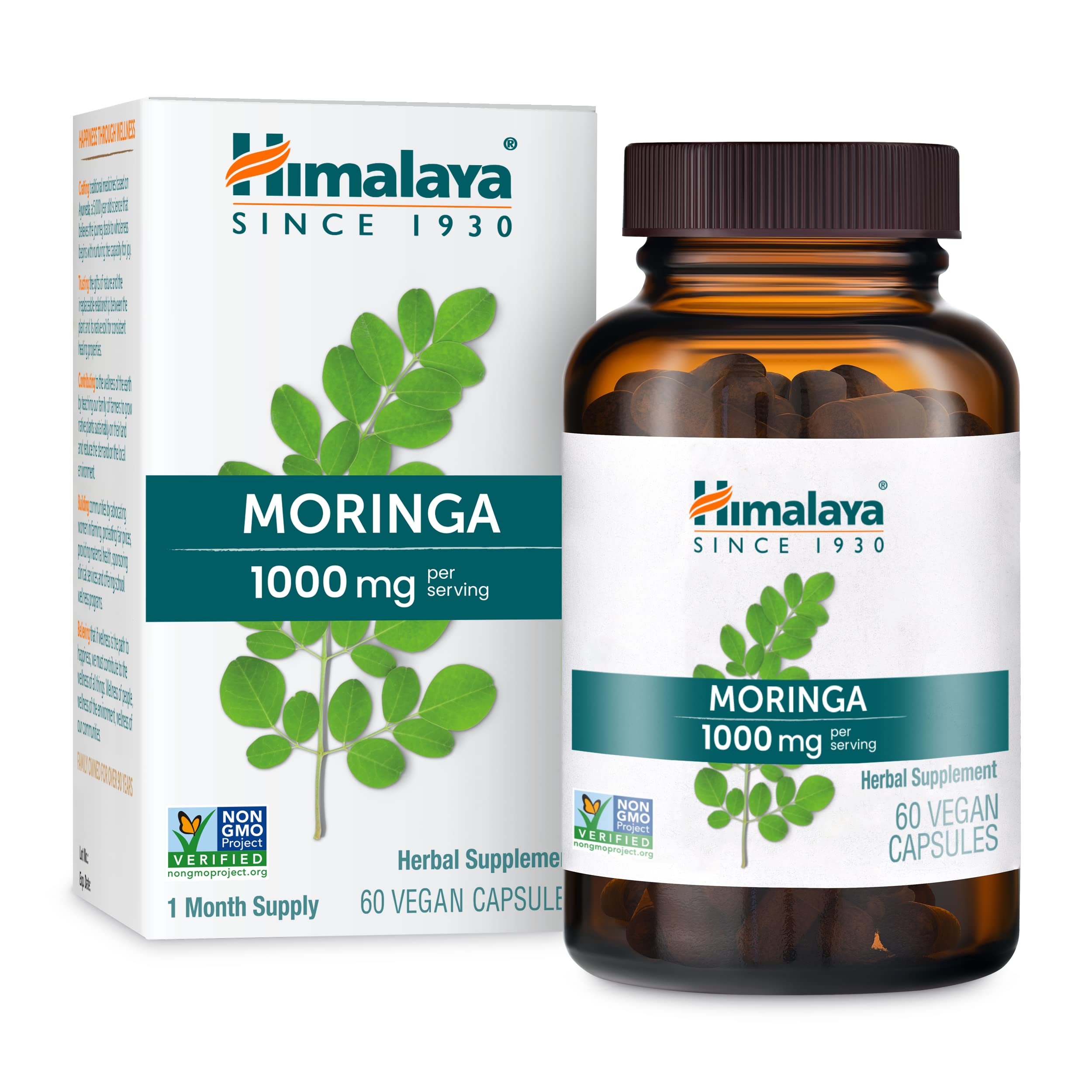 Himalaya Moringa cápsulas de 1000 mg para apoyo antioxidante diario