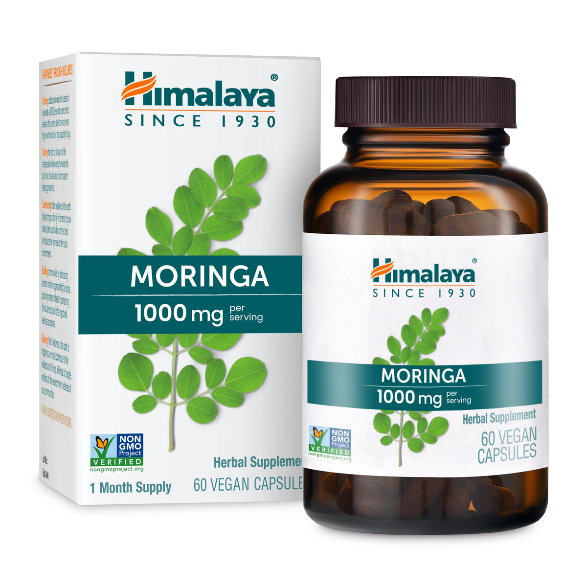 Himalaya Moringa cápsulas de 1000 mg para apoyo antioxidante diario