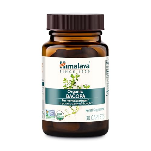 Bote de Himalaya Orgánico Bacopa Monnieri para claridad mental y memoria