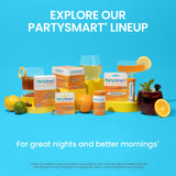 Himalaya PartySmart vegan non-GMO gluten-free icons emphasize inclusive dietary options.