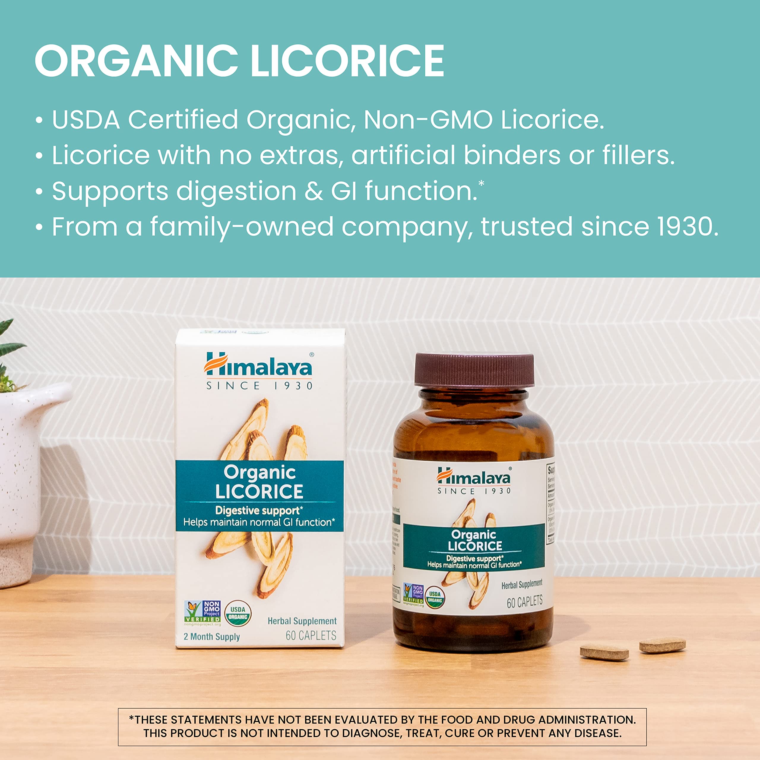 Himalaya Regaliz sin DGL cápsulas: fórmula orgánica para bienestar gastrointestinal