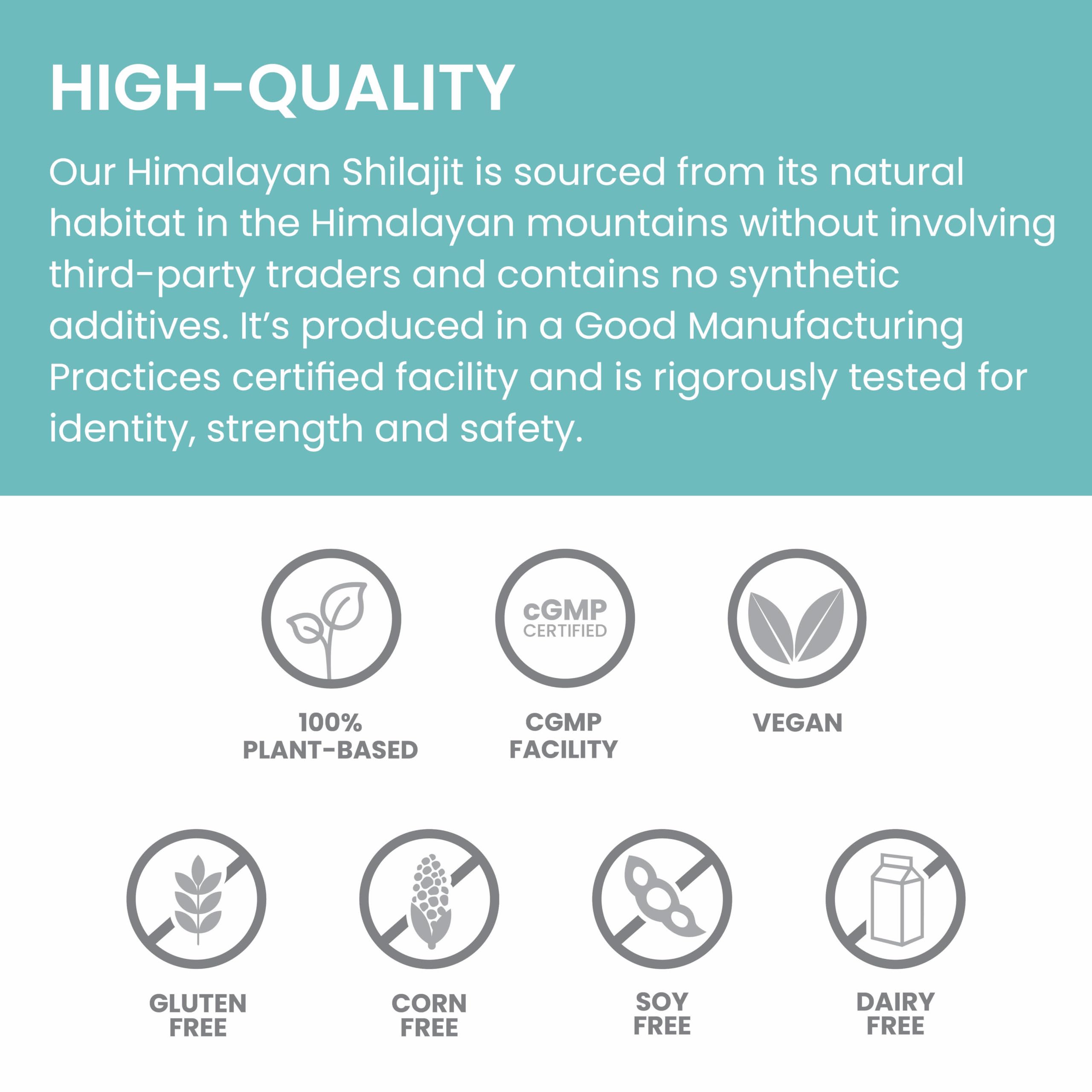 Himalaya Shilajit: ácido fulvico y 85 minerales para vitalidad.