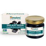 Himalaya Shilajit Resin en tarro de 20 g para uso diario.