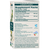 Himalaya Tribulus Orgánico botella de vidrio con cápsulas para vitalidad masculina.