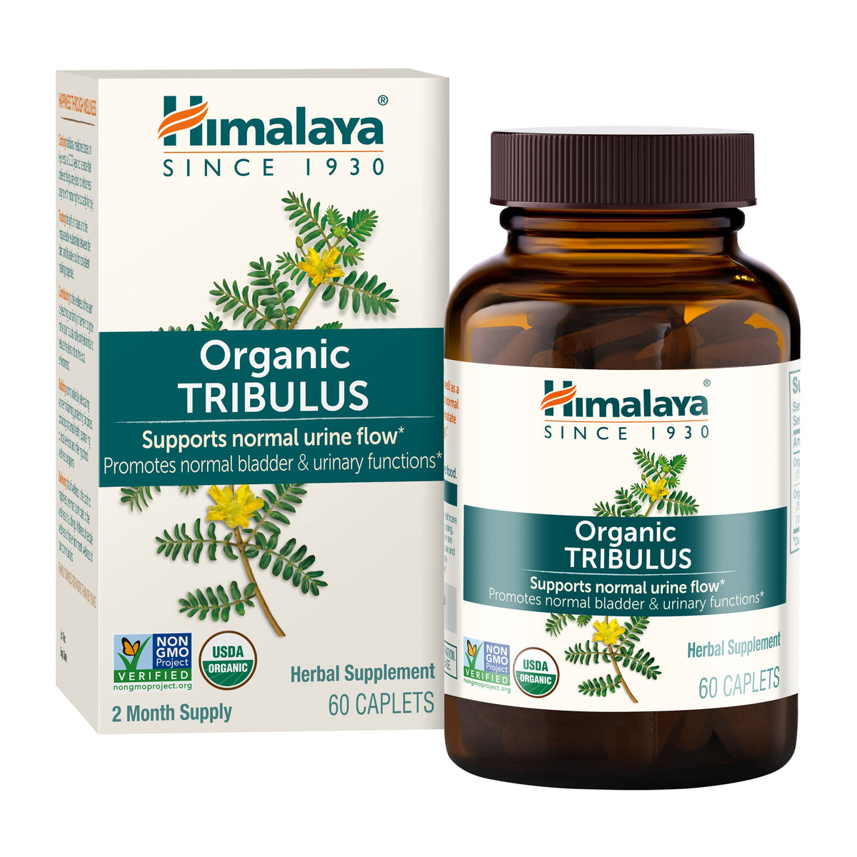 Himalaya Tribulus Orgánico cápsulas: posible apoyo al flujo urinario diario.