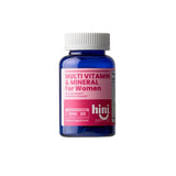 HINI multivitamínico para mujer, botella frontal, apoyo diario de energía.