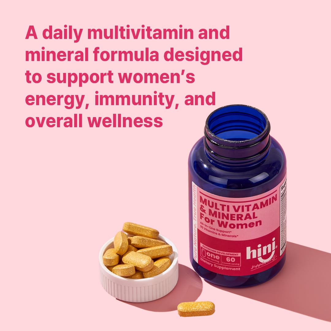HINI multivitamínico para mujer, listo para tomar con agua, ritual diario.