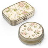 Caja de pastillas Hion bronce compacta, ideal para bolso y viaje