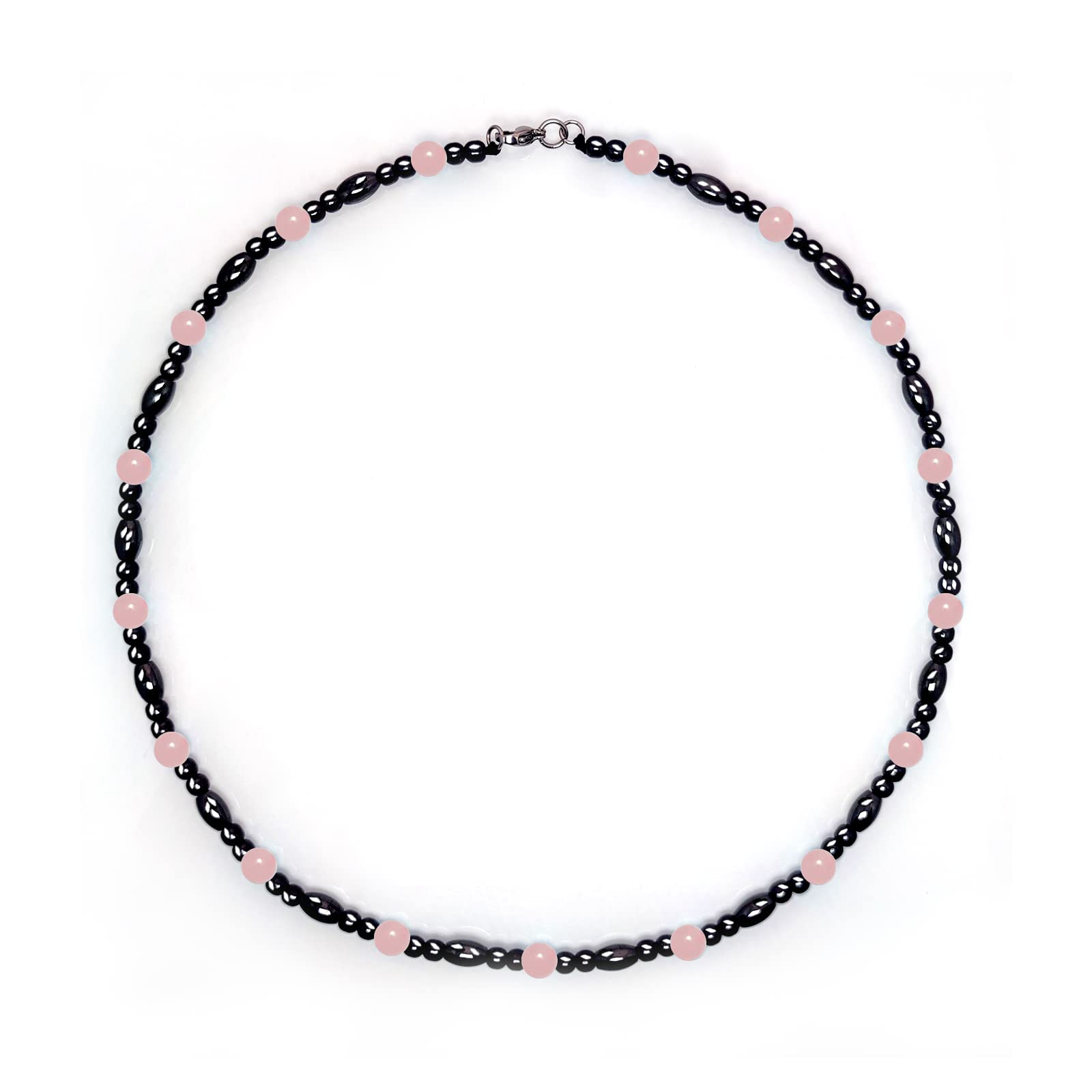 Colgante Hion con hematita, primer plano, ideal para uso diario y sensación de equilibrio.