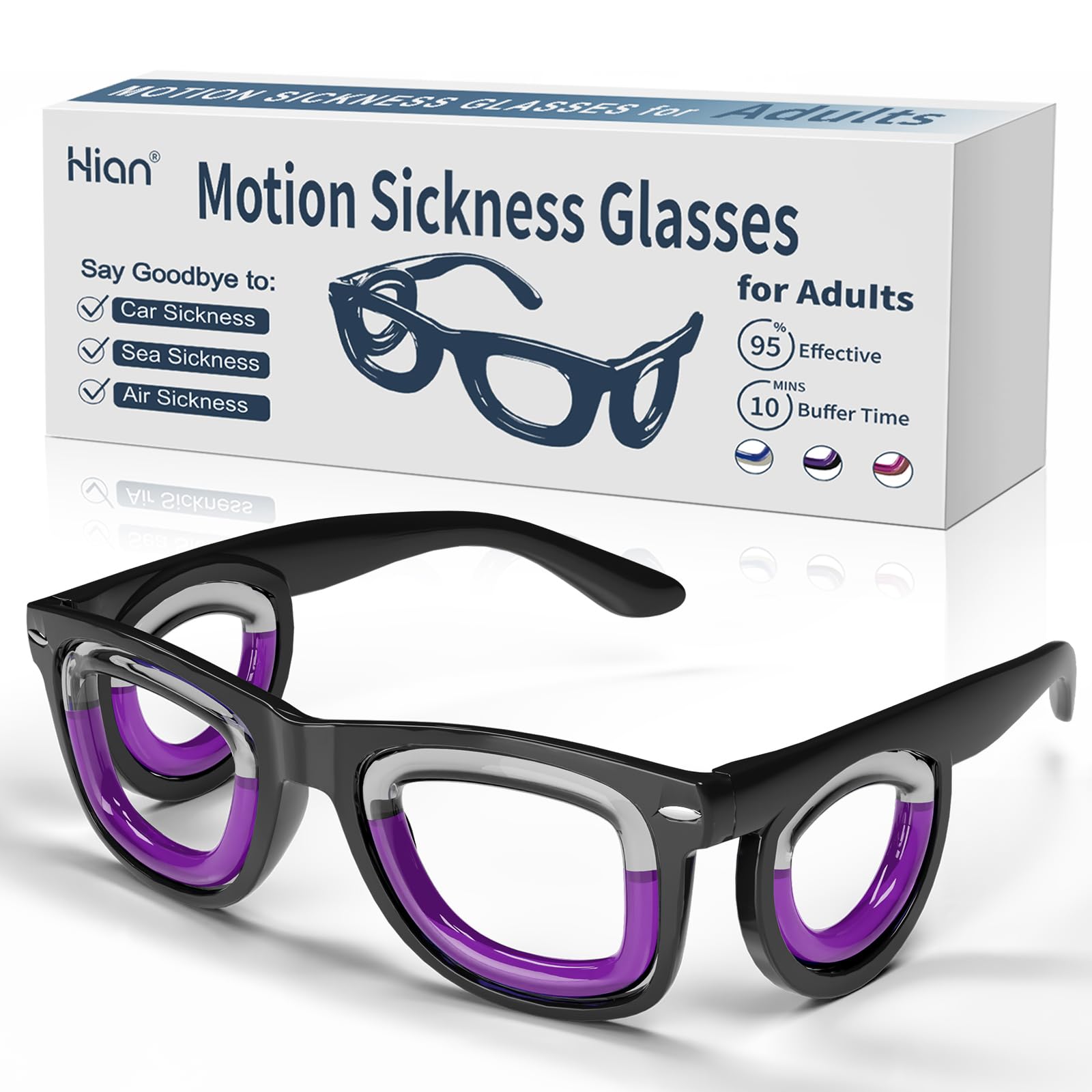 Gafas Hion anti mareo para coche, armazón ultraligero.