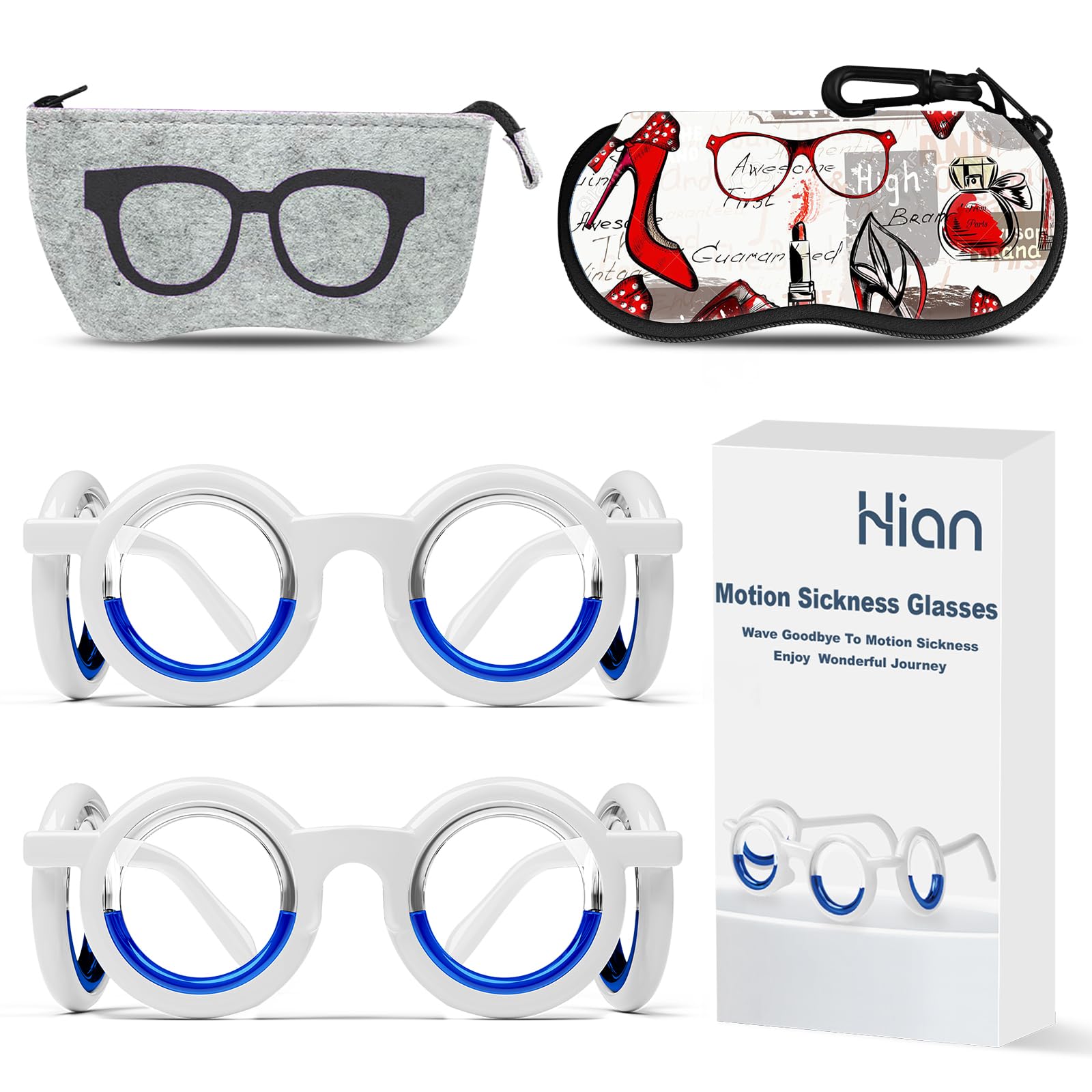 Gafas Hion para mareo en coche: alivio potencial durante viajes.