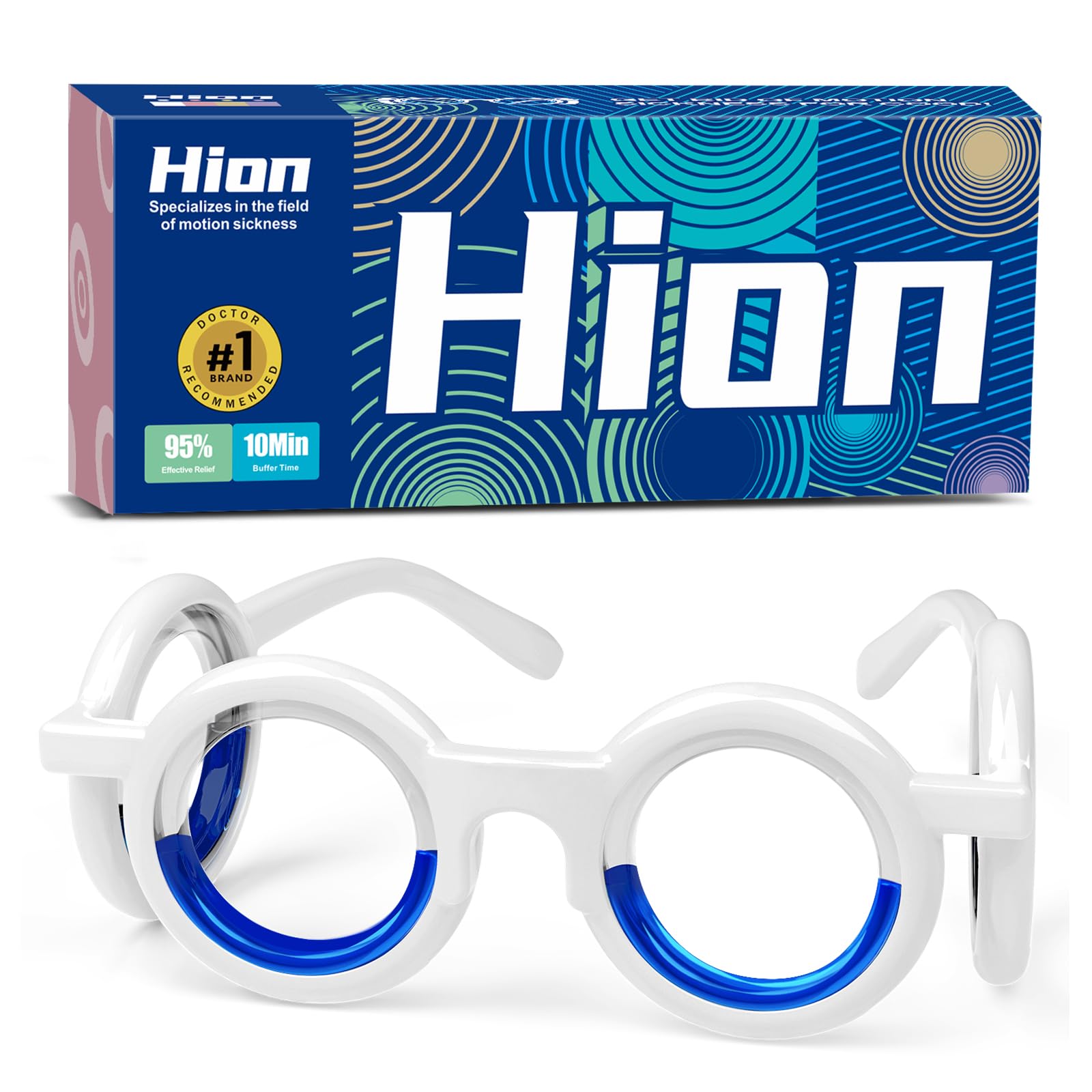 Gafas Hion para mareo con círculo líquido buscan estabilizar la visión durante el viaje