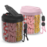 Dispensador Hionxmga con 7 compartimentos para organizar pastillas en viajes