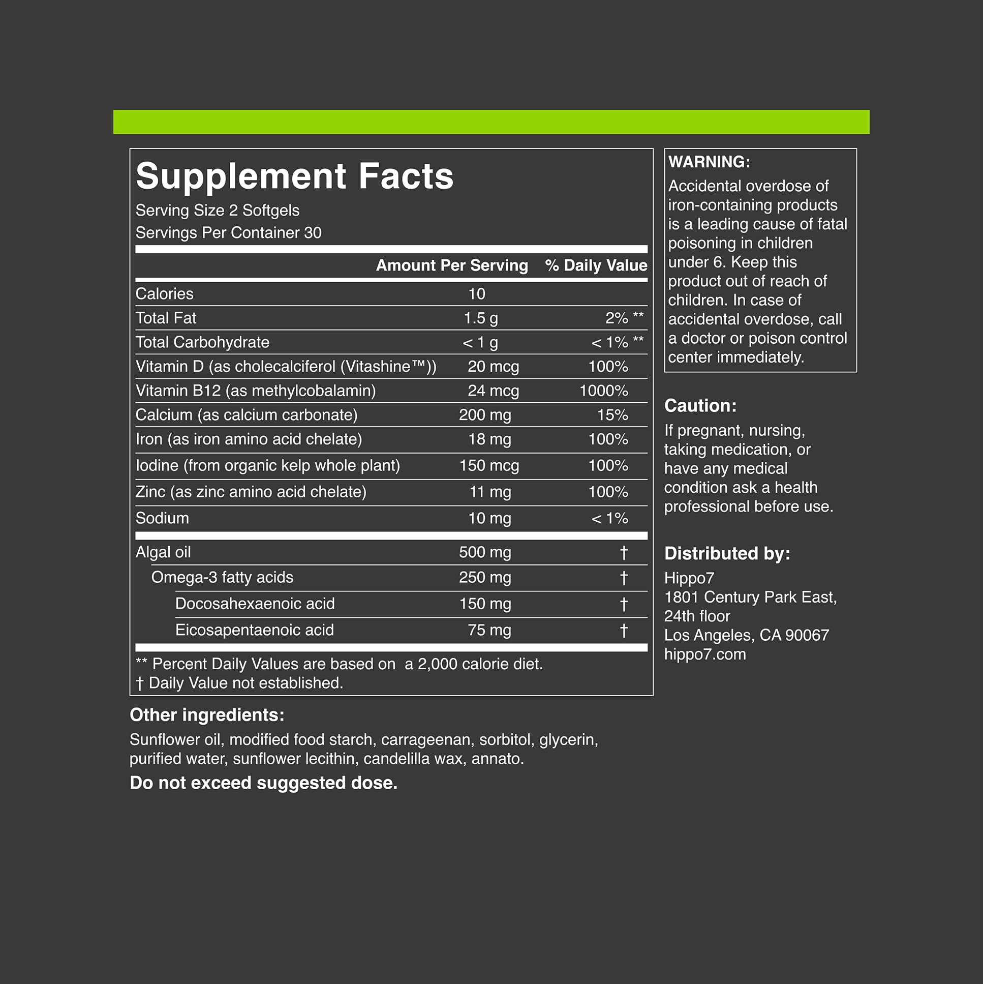 Uso diario recomendado para apoyar nutrición vegana equilibrada