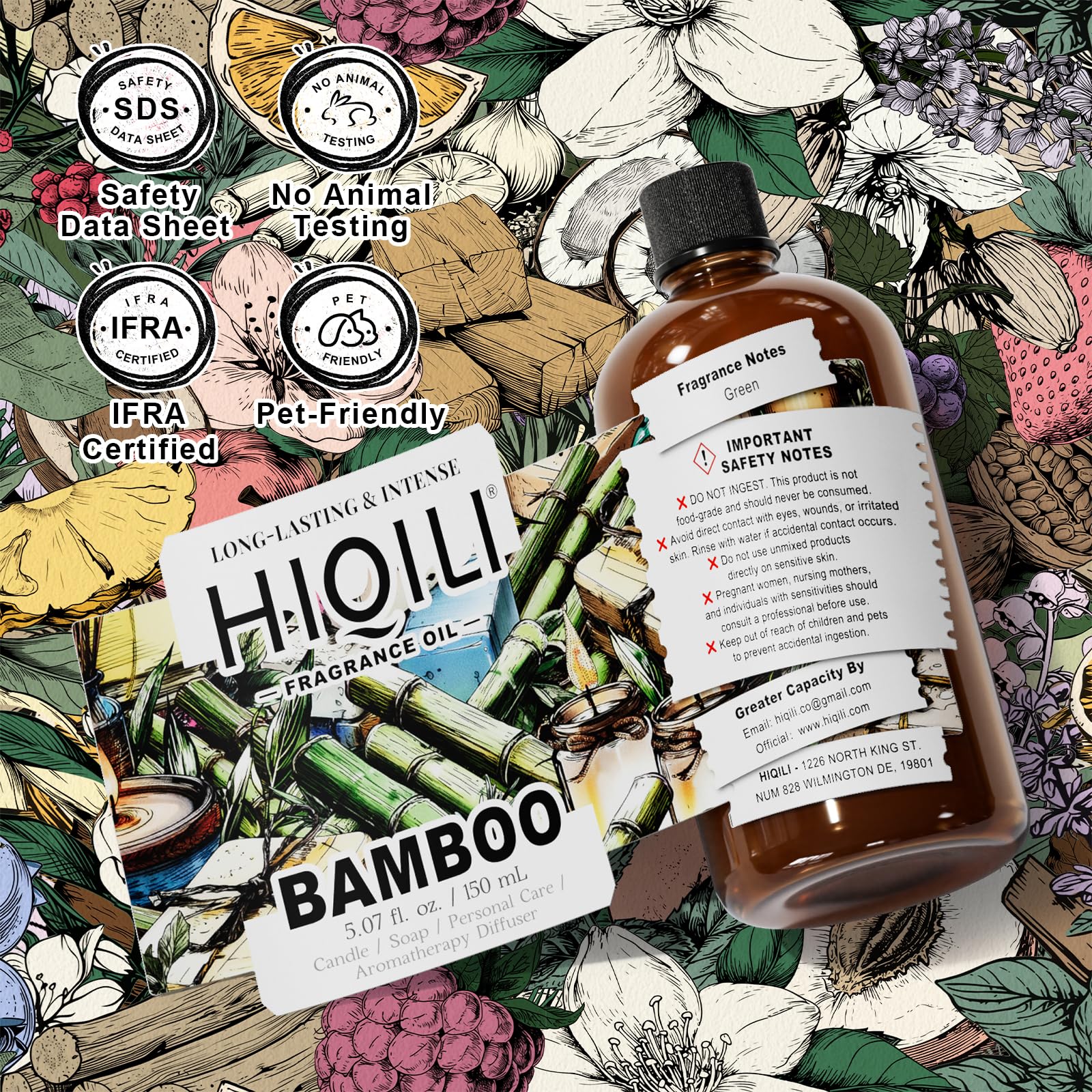 HIQILI aceite de bambú, aroma para coche y entorno interior agradable.