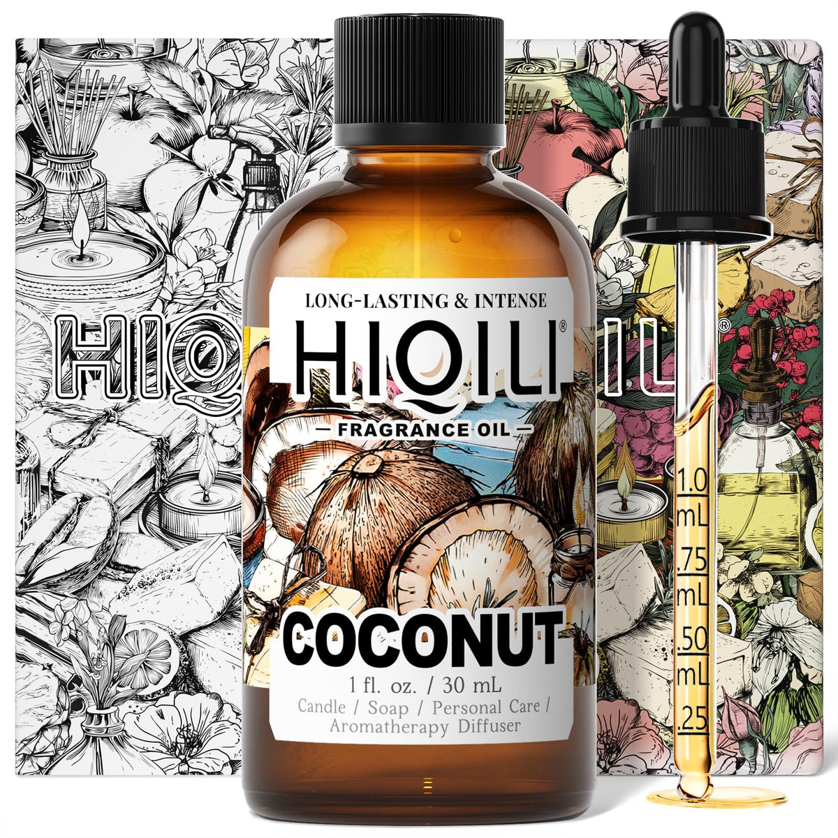 HIQILI aceite de coco para difusor; aroma tropical duradero para el hogar.