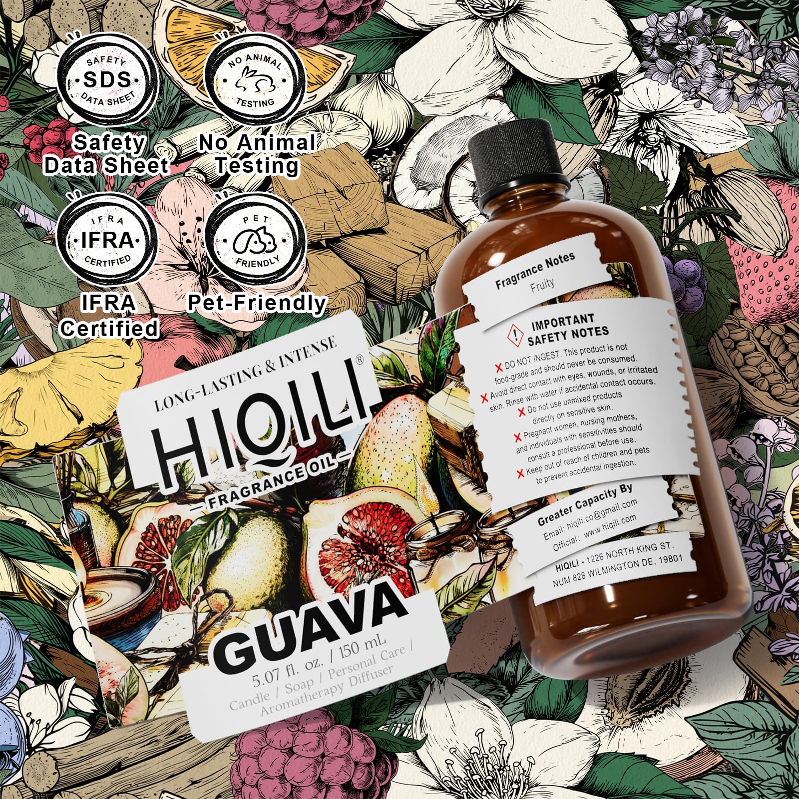 HIQILI loción perfumada guayaba para uso diario