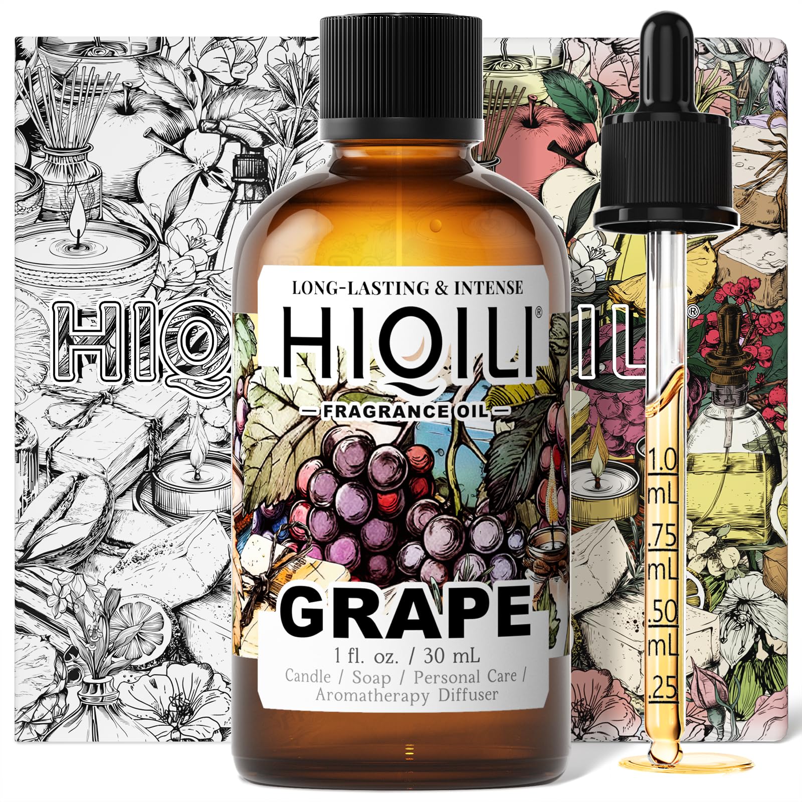 HIQILI aceite de aroma de uva en difusor para ambientar con aroma duradero.