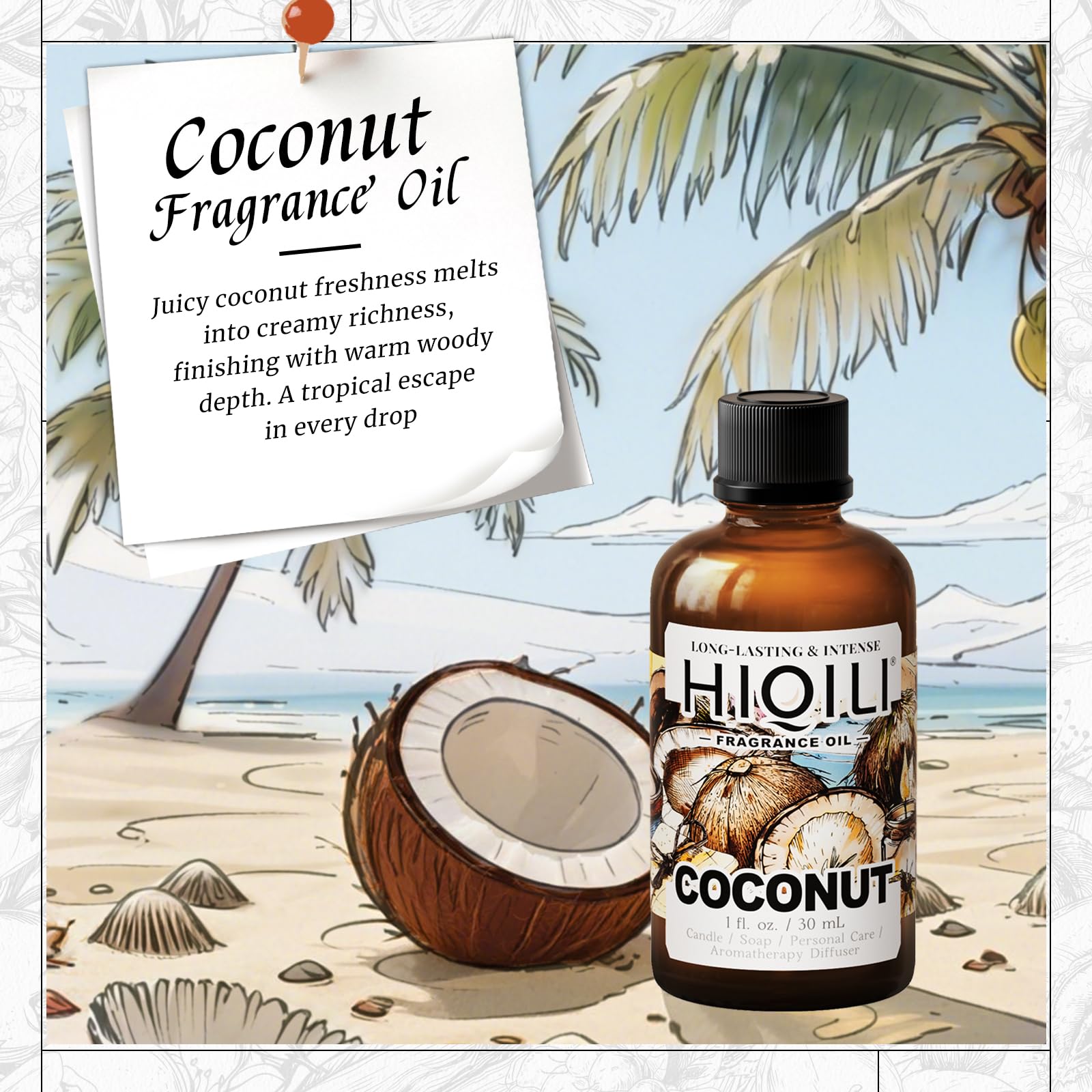 HIQILI aceite de coco para jabón; base suave para creaciones artesanales.