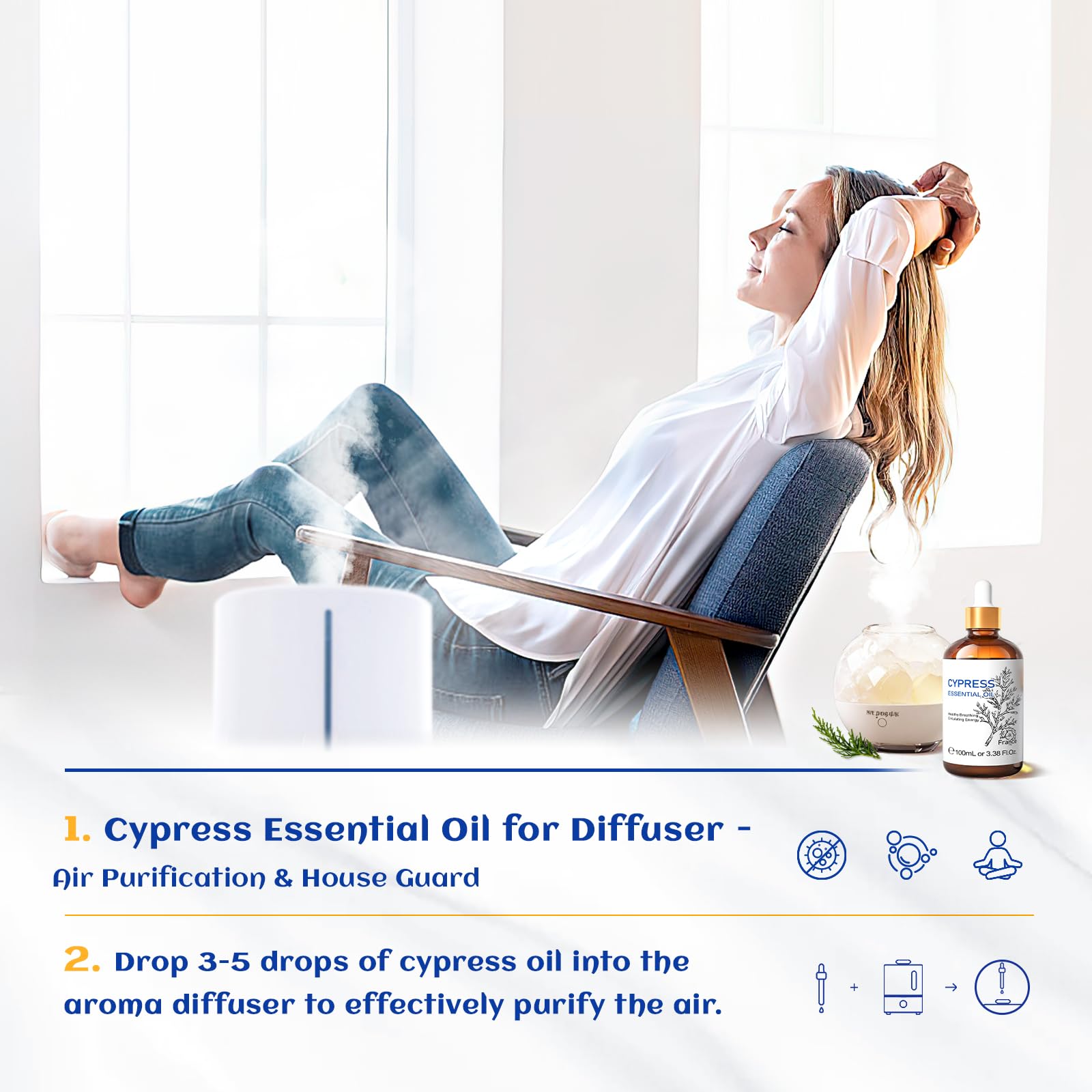 HIQILI aceite esencial de ciprés, masaje corporal con aceite portador