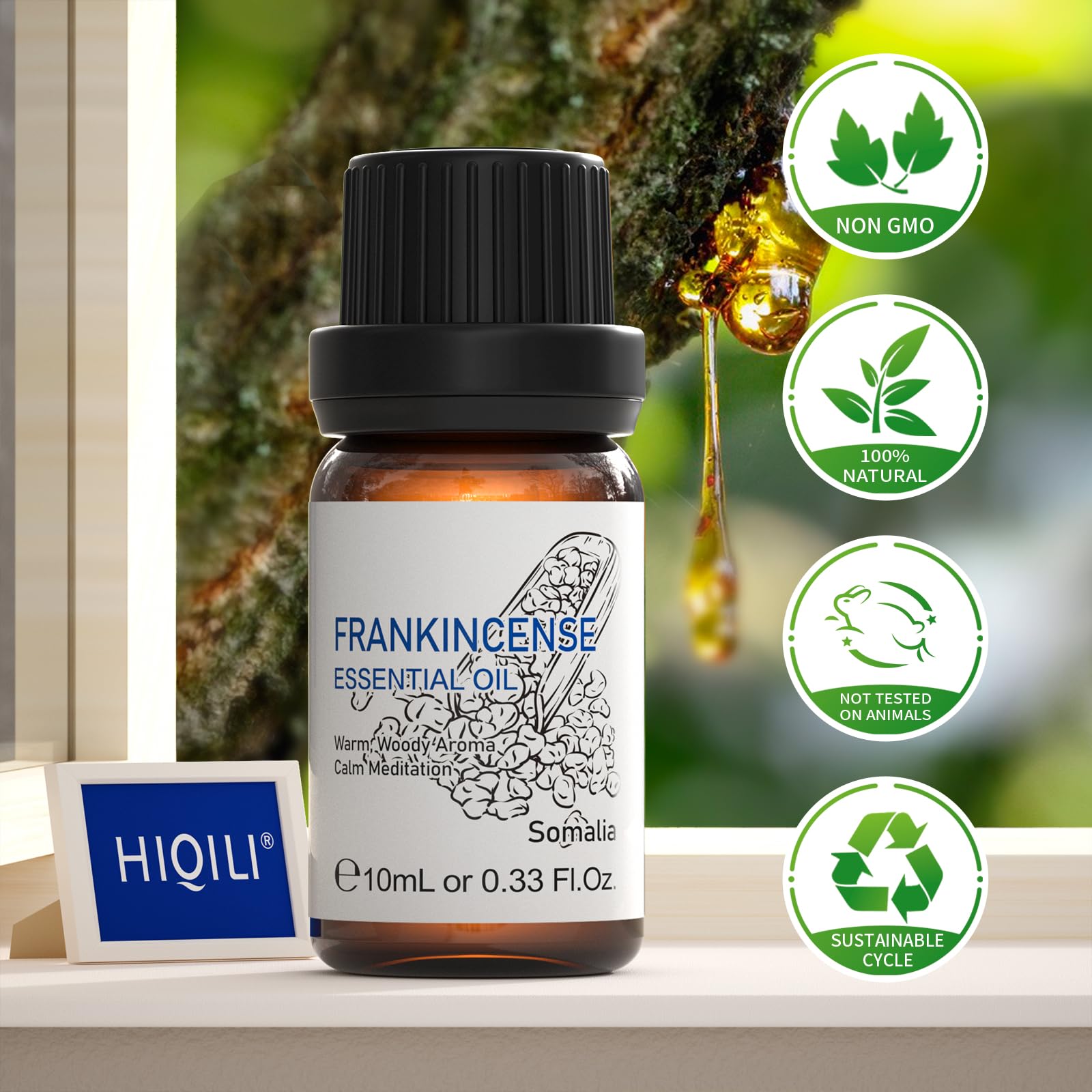 HIQILI aceite esencial de incienso para masajes de cuerpo, diluido con aceite portador